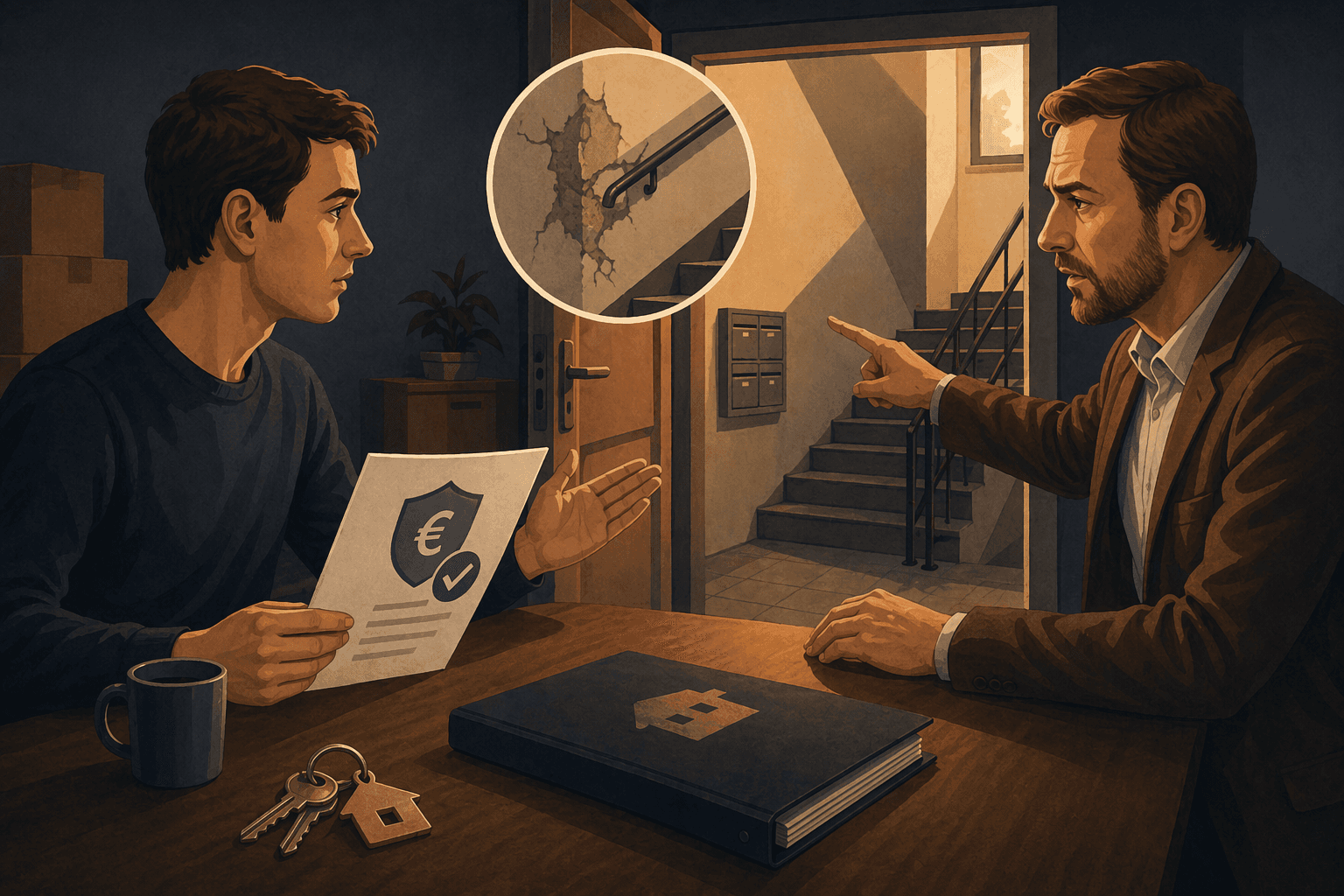 Illustration zum Mietrechtsfall „Keine Aufrechnung mit Schaden am Gemeinschaftseigentum gegen Mietkautionsrückforderungsanspruch“