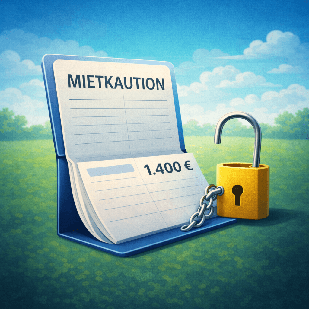 Illustration zum Mietrechtsfall „Mietkautionssparbuch freigeben nach Mietende“