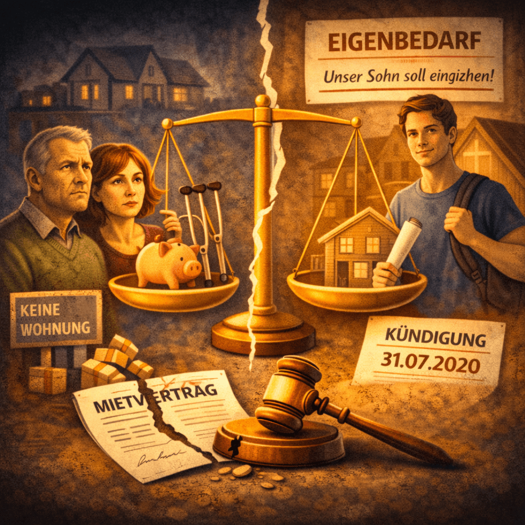 Illustration zum Mietrechtsfall „Eigenbedarf für den Sohn“