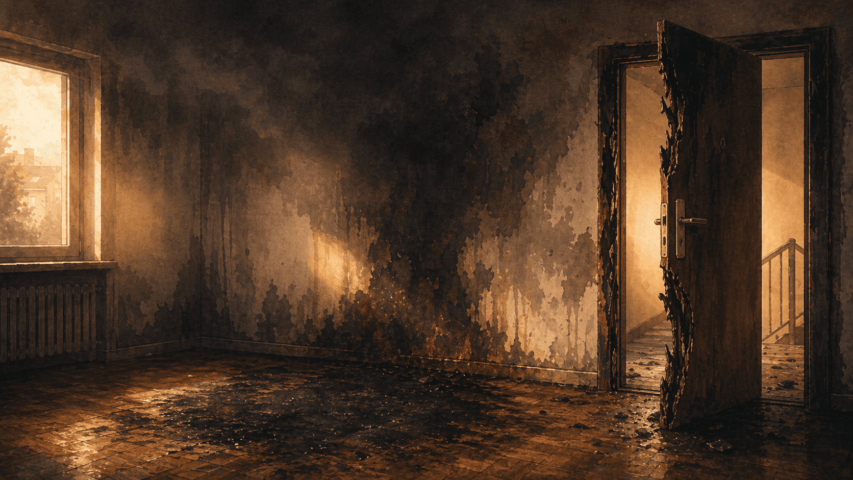 Illustration zum Mietrechtsfall „Brand in der Wohnung: Kündigung trotz Schuldunfähigkeit“