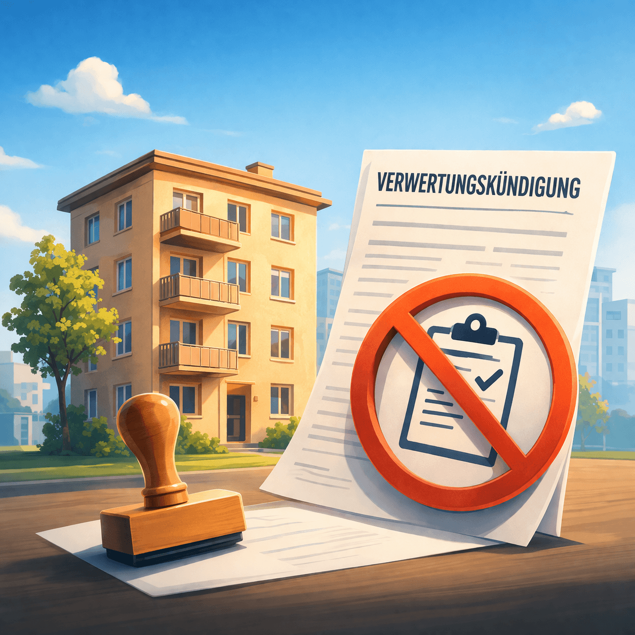 Illustration zum Mietrechtsfall „Verwertungskündigung ohne Zweckentfremdungsgenehmigung“