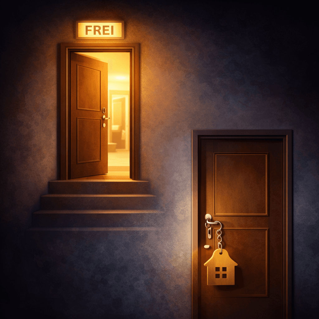 Illustration zum Mietrechtsfall „Eigenbedarfskündigung bleibt wirksam trotz frei gewordener Alternativwohnung“