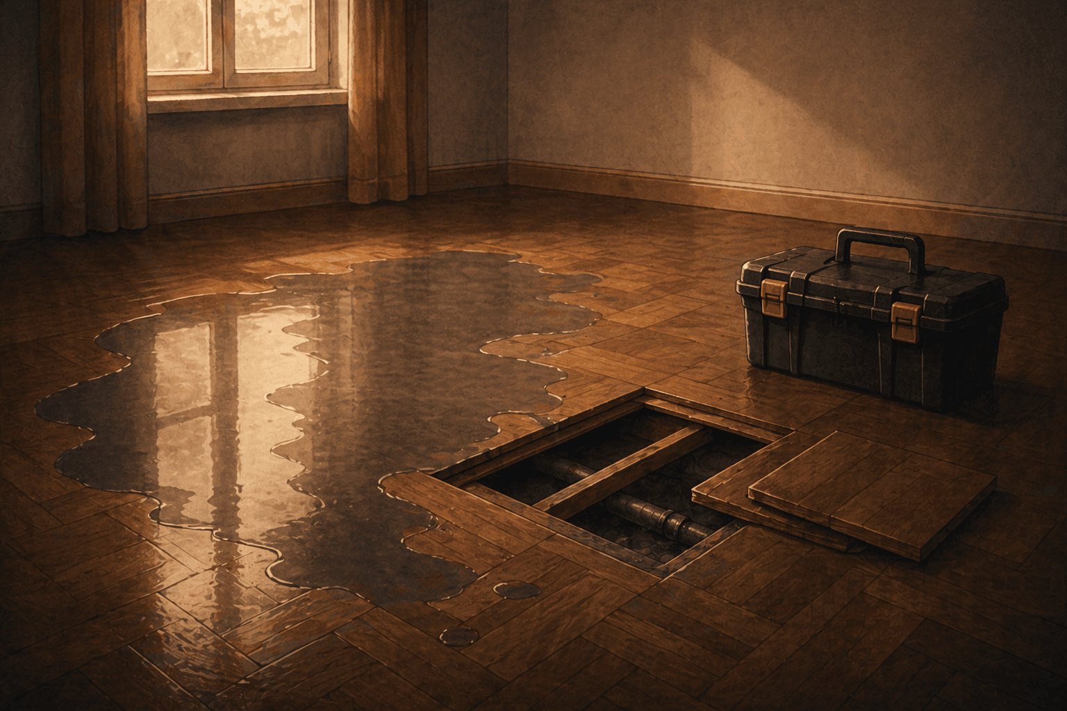 Illustration zum Mietrechtsfall „Kündigung nach Wasserausbringen in der Wohnung“