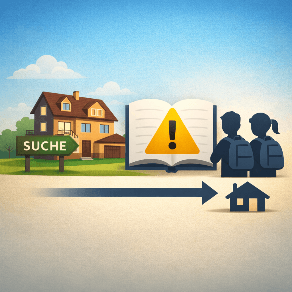Illustration zum Mietrechtsfall „Notwendiger Schulwechsel kein Härtegrund“