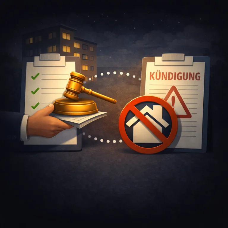 Illustration zum Mietrechtsfall „Kommunales Wohnungsunternehmen muss vor Kündigung mildere Mittel prüfen“
