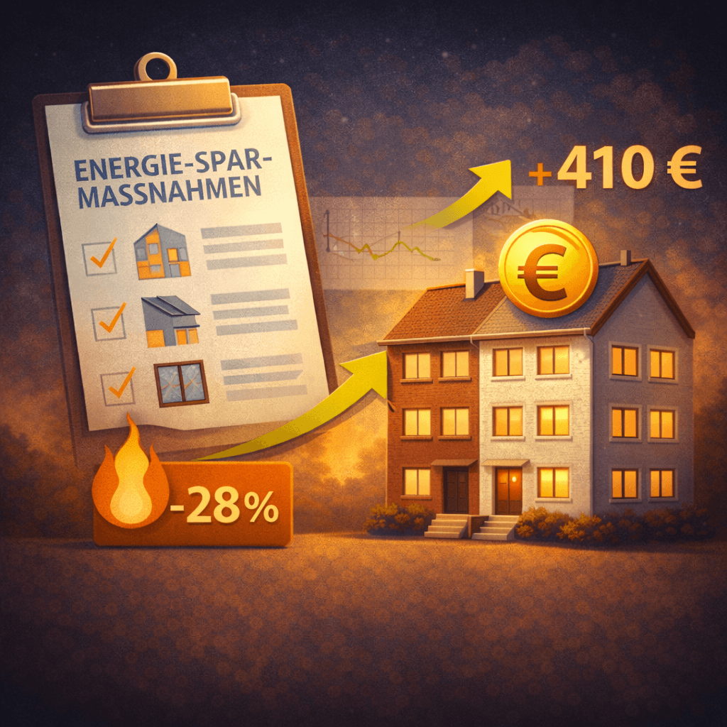 Illustration zum Mietrechtsfall „Mieterhöhung wegen Energiesparmaßnahmen“