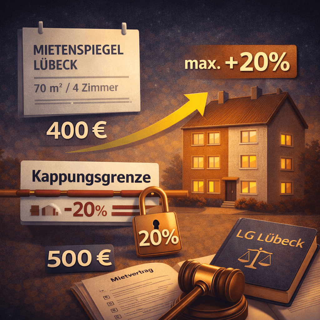 Illustration zum Mietrechtsfall „Mieterhöhung: Kappungsgrenze gilt auch vor Ablauf von drei Jahren“