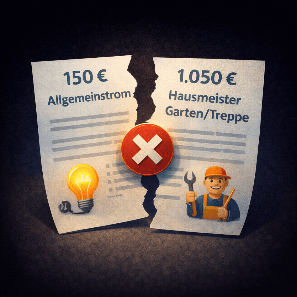 Illustration zum Mietrechtsfall „Betriebskostenabrechnung: Mischpositionen sind formell unwirksam“
