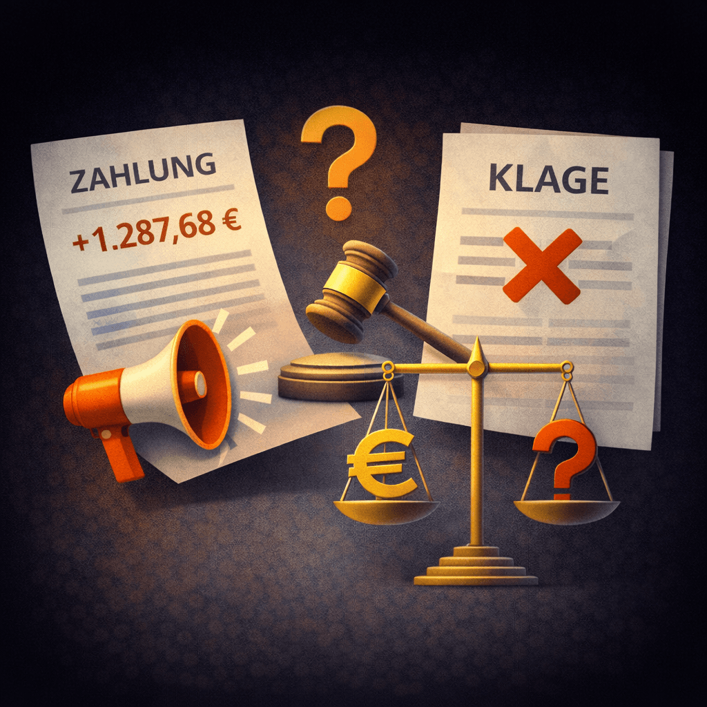 Illustration zum Mietrechtsfall „Nebenkostenabrechnung: Zahlungsaufforderung reicht für negative Feststellungsklage“