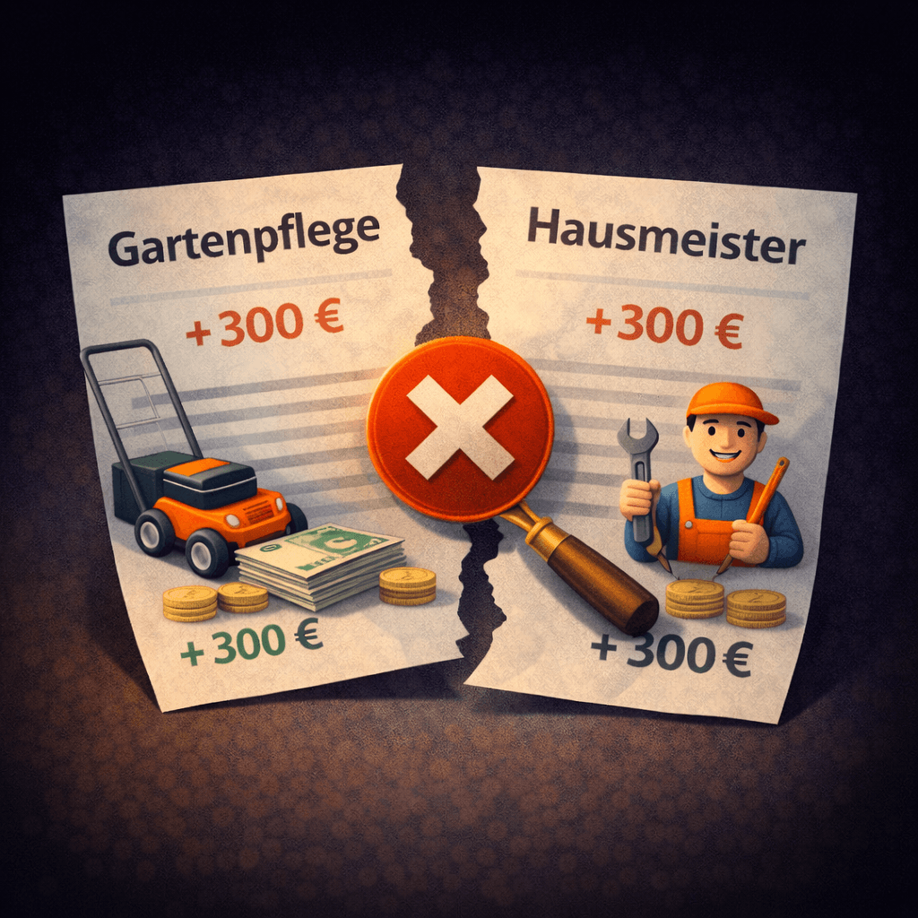 Illustration zum Mietrechtsfall „Gartenpflege und Hausmeister in Betriebskosten“