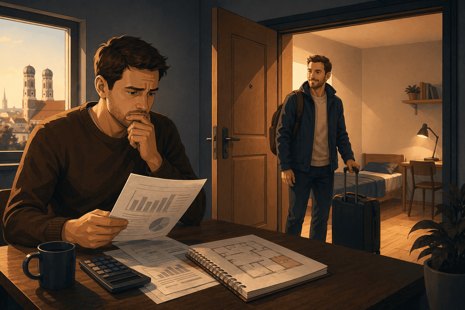 Illustration zum Mietrechtsfall „Untervermietung nach Auszug des Mitmieters“