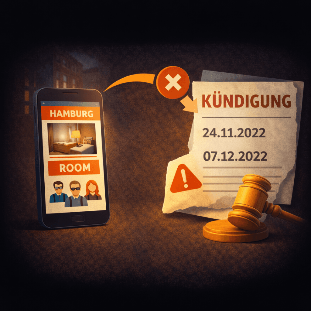Illustration zum Mietrechtsfall „Tageweise Untervermietung an Touristen“